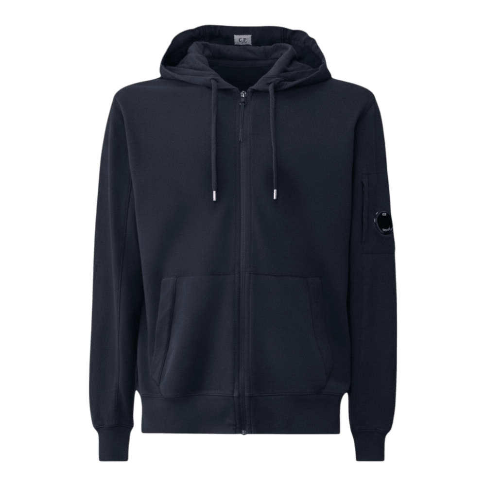 UNIT Hamburg - C.P. Company, Zip Hoodie aus leichtem Fleece, mit Lens - Detail, navy. - C.P. Company