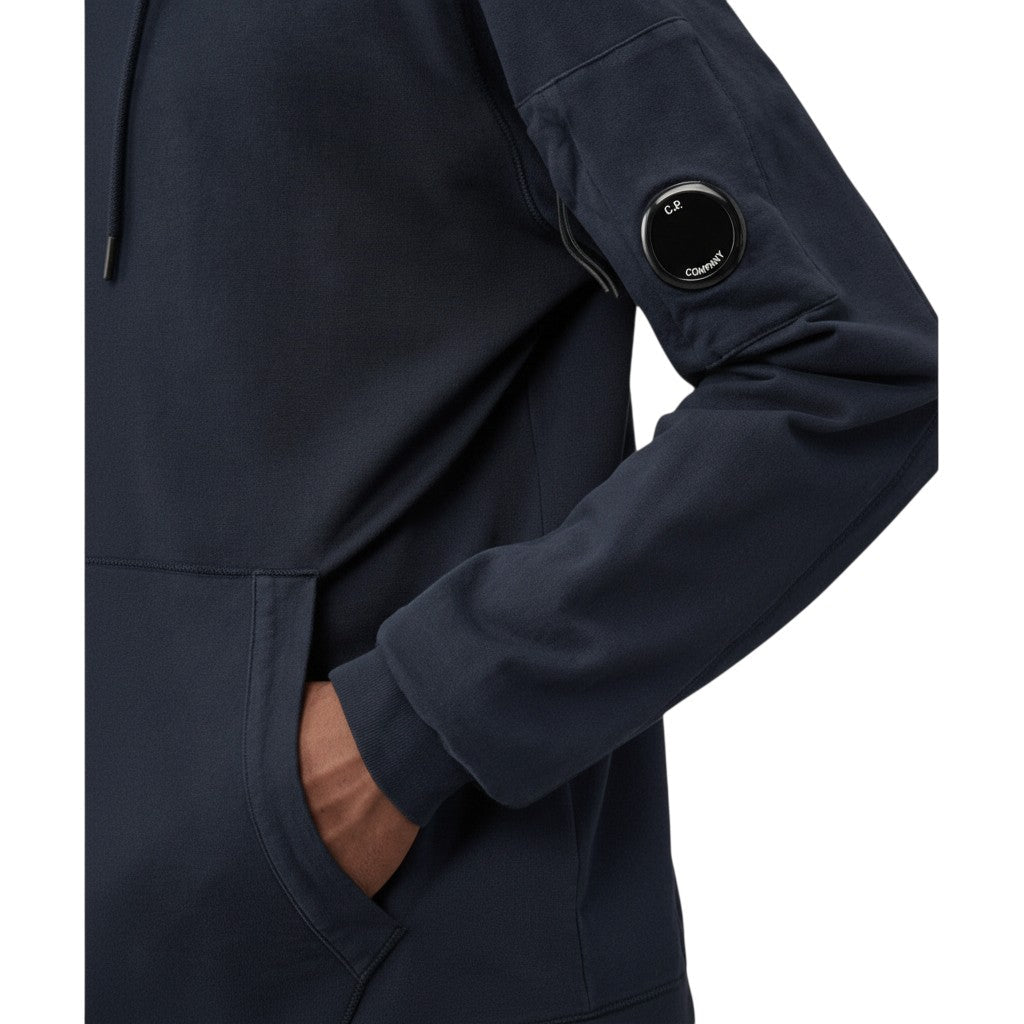 UNIT Hamburg - C.P. Company, Zip Hoodie aus leichtem Fleece, mit Lens - Detail, navy. - C.P. Company