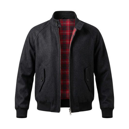 Baracuta G9 Melton Unpadded Harrington Jacke, navy