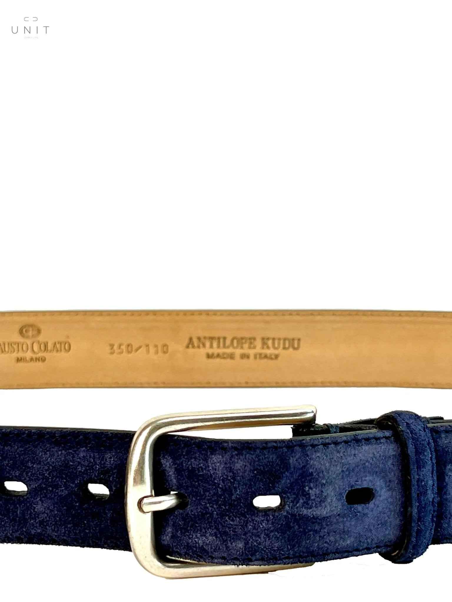 Fausto Colato, Gürtel aus Antilopenleder, blau