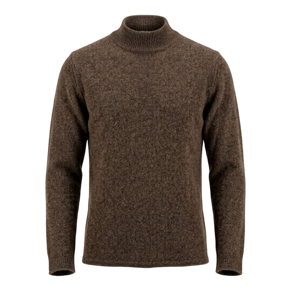 Roberto Collina, Merino / Baby Kamel Stehkragen, corteccia braun