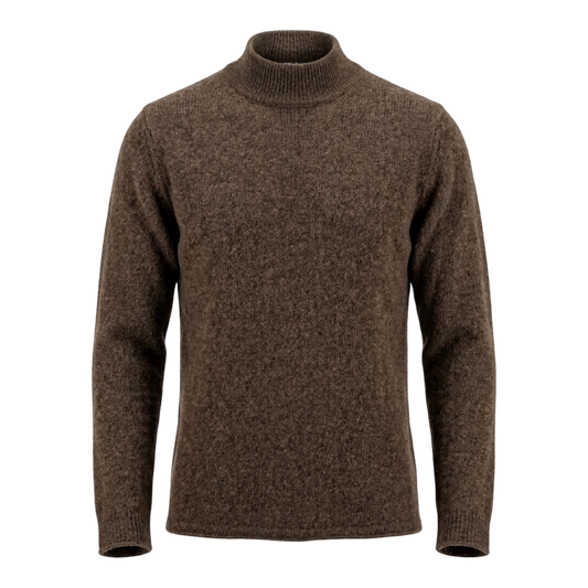 Roberto Collina, Merino / Baby Kamel Stehkragen, corteccia braun