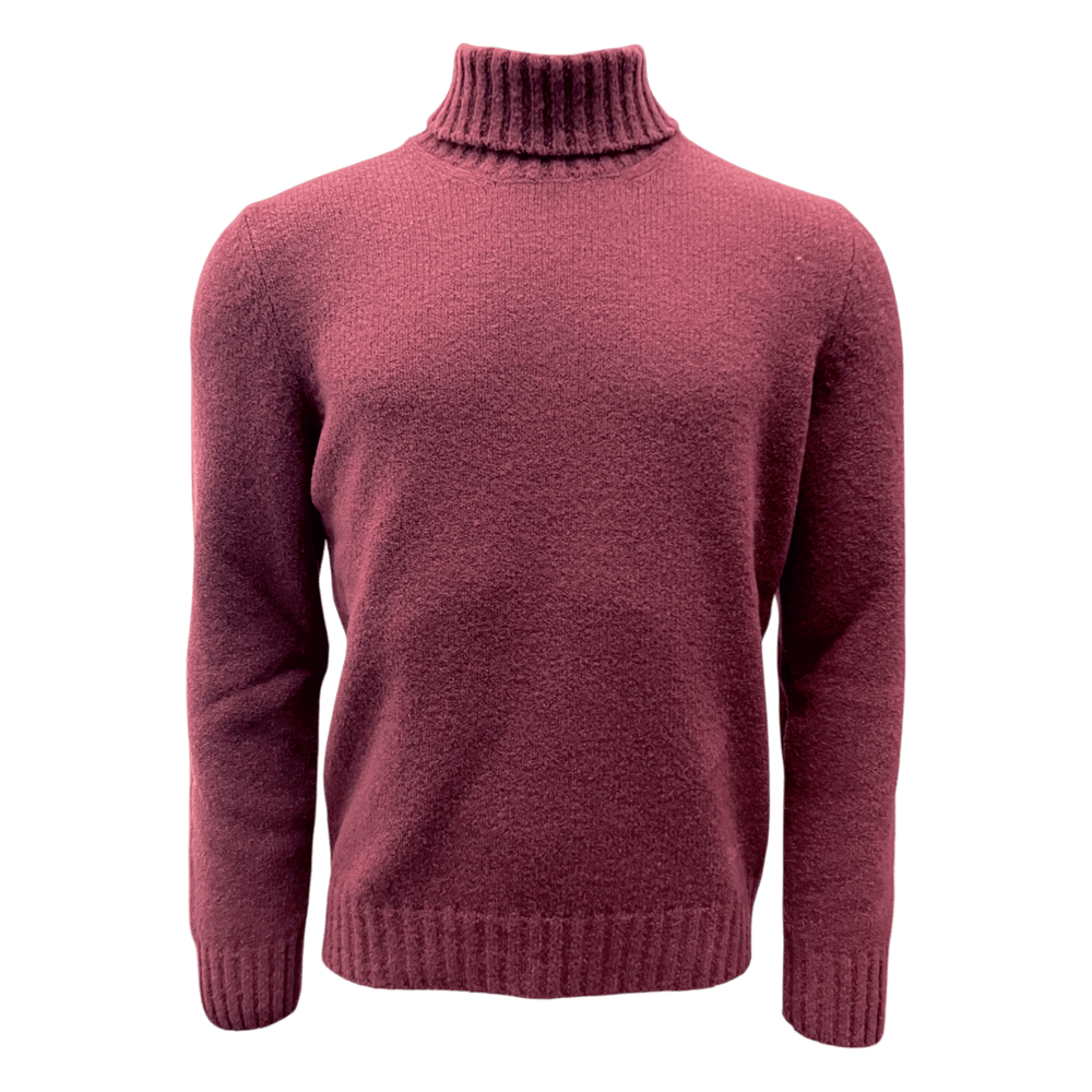 Gran Sasso, Boucle Rollkragen, chianti rot - UNIT Hamburg