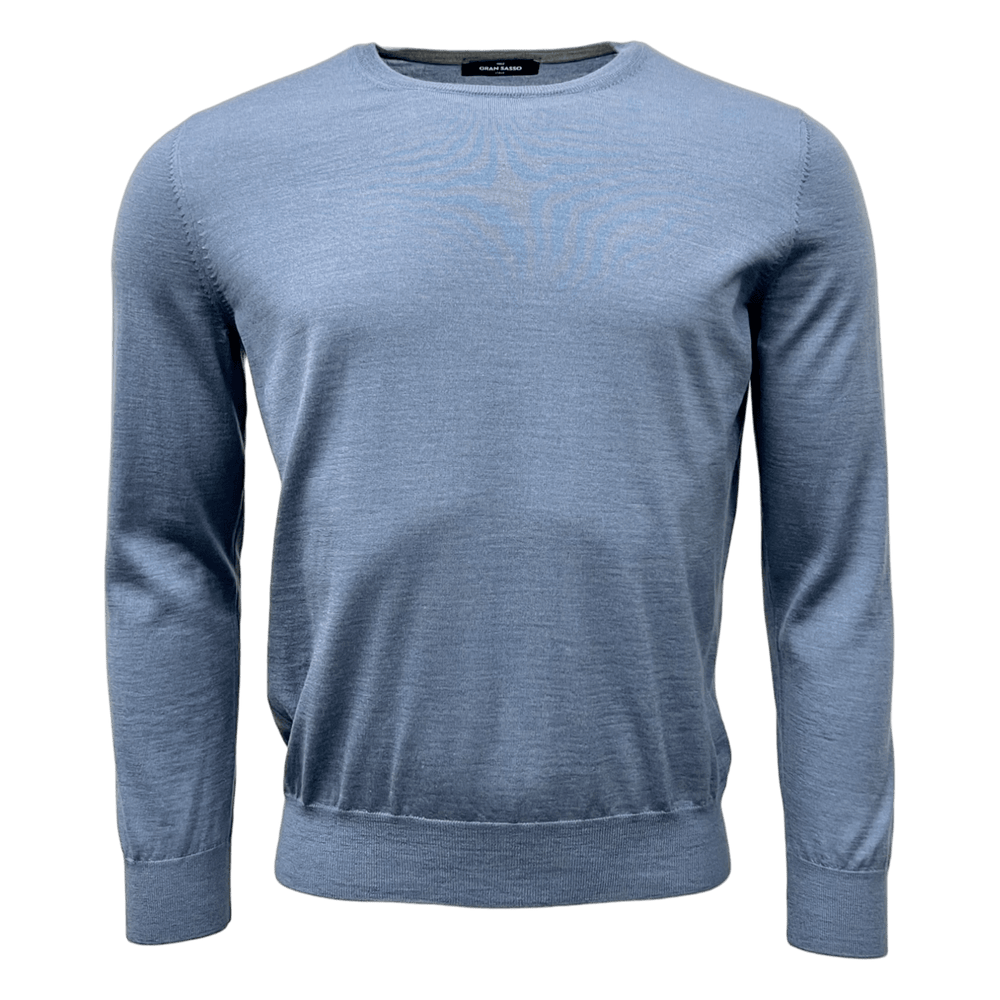 Gran Sasso, Cashmere/Seide, Rundhals, bleu - UNIT Hamburg