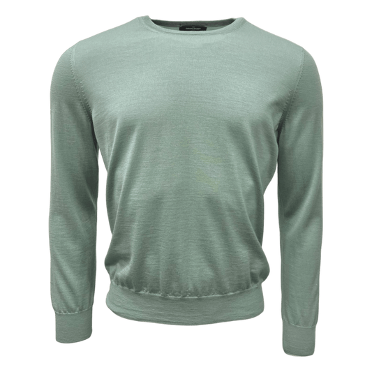 Gran Sasso, Cashmere/Silk Rundhals, salbei - UNIT Hamburg