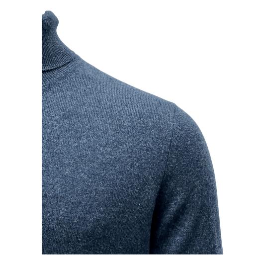 Gran Sasso, Merino/Cashmere, Rollkragen, atlantik blau - UNIT Hamburg