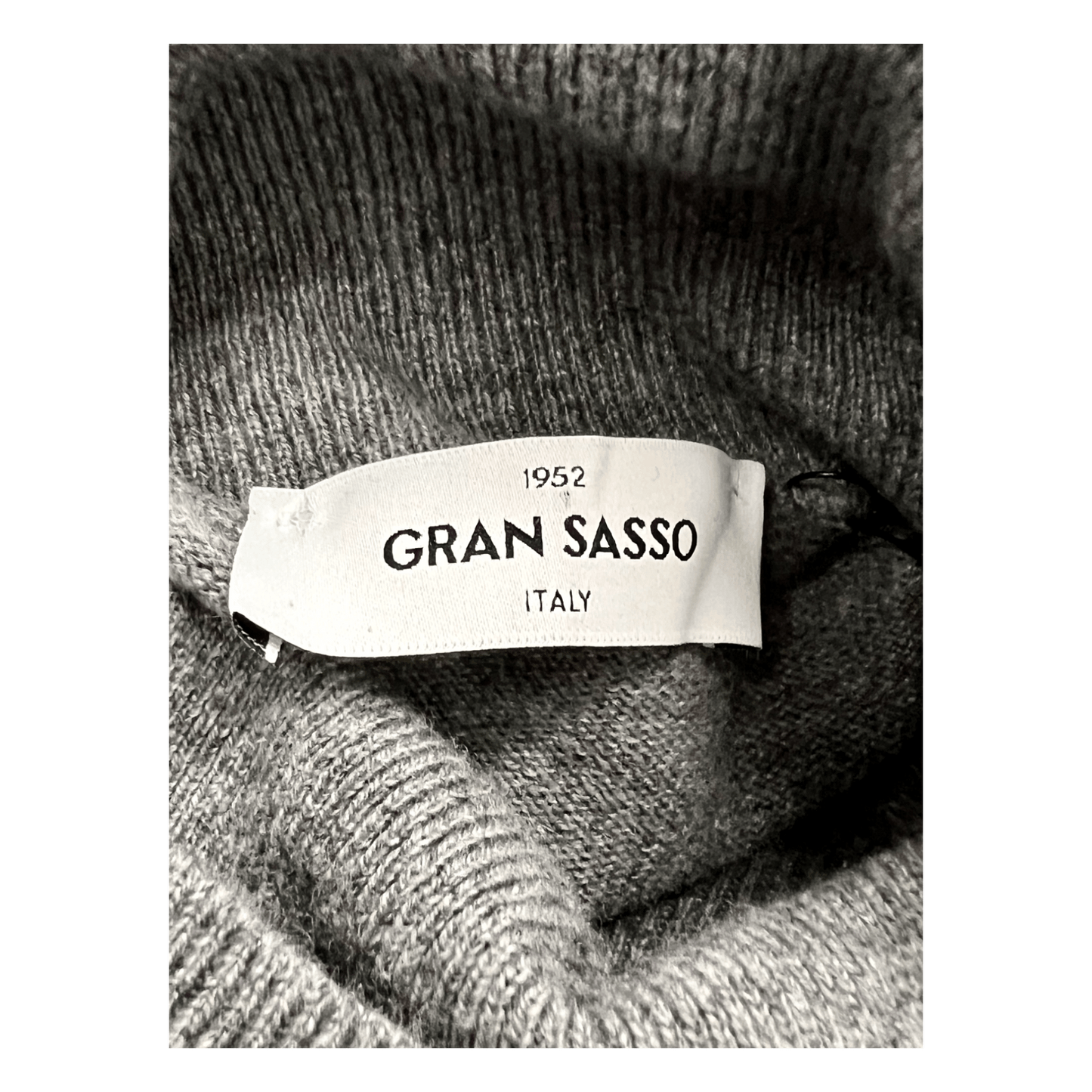 Gran Sasso, Merino/Kaschmir Rollkragen, steingrau - UNIT Hamburg