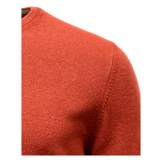 Gran Sasso, Merino/Kaschmir Rundhals, blutorange - UNIT Hamburg