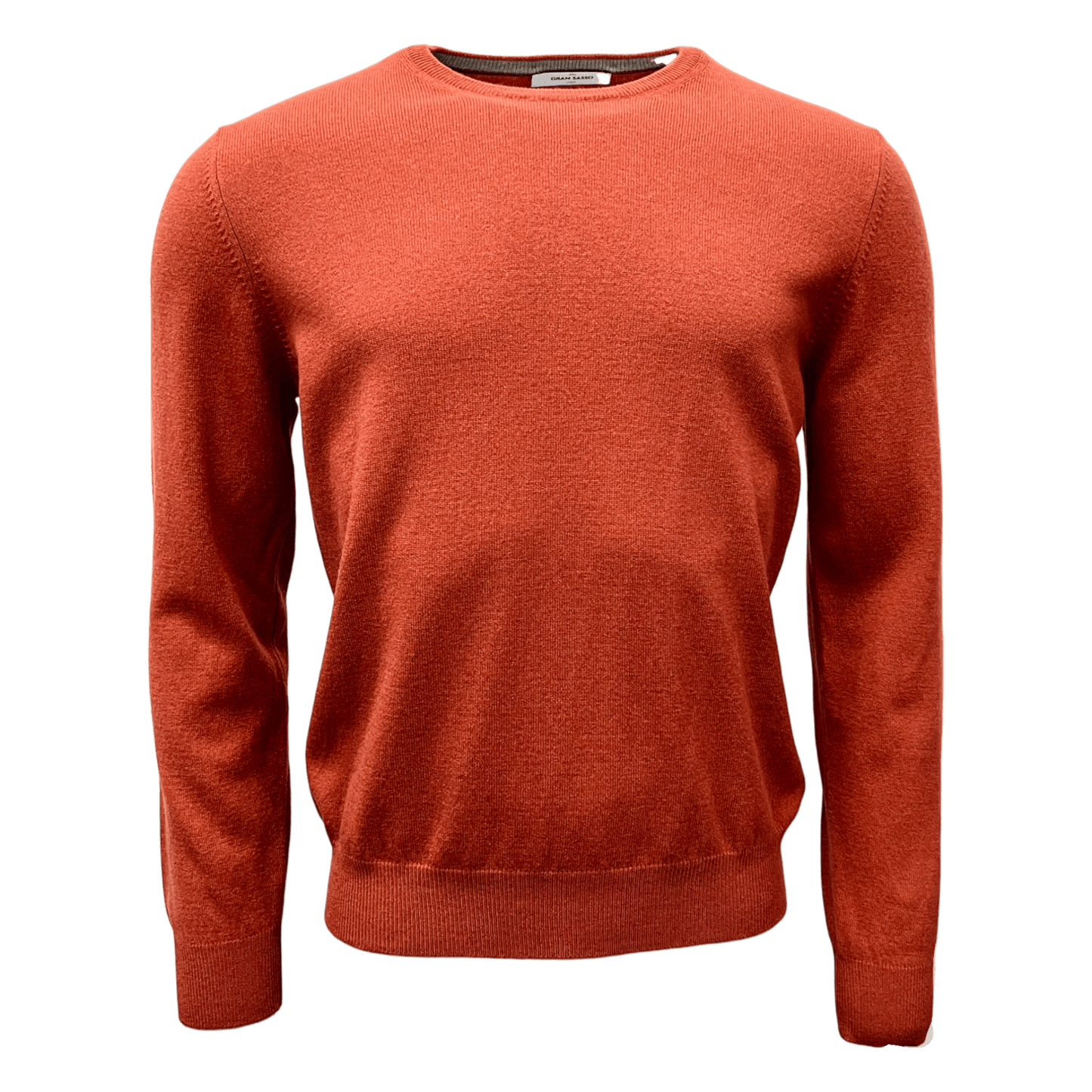 Gran Sasso, Merino/Kaschmir Rundhals, blutorange - UNIT Hamburg