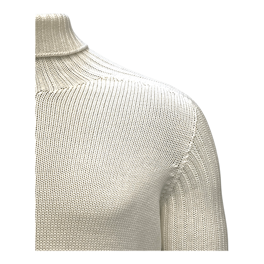 Gran Sasso Rollkragenpullover aus Rainwool in Wollweiss