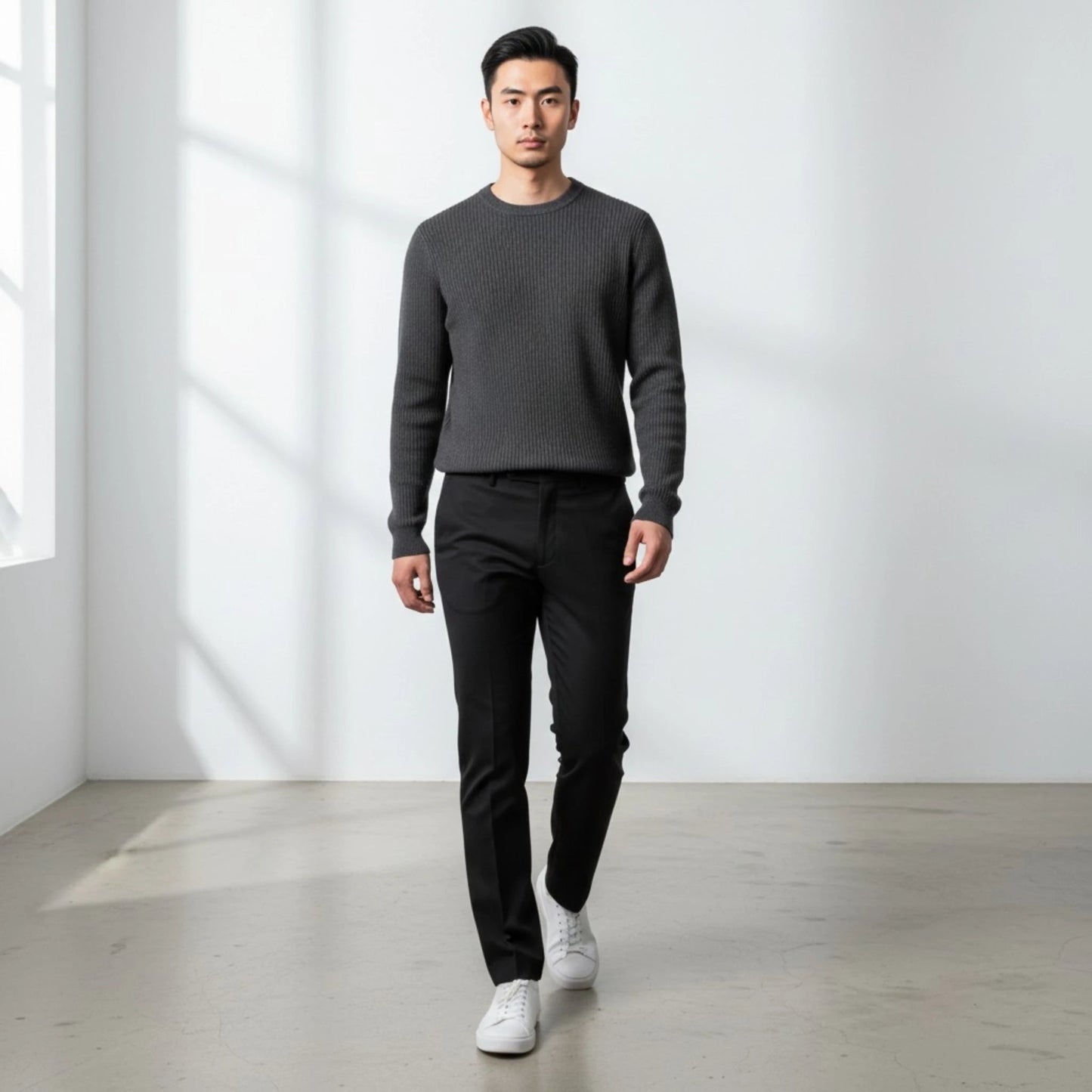 UNIT Hamburg - Gran Sasso, Rainwool Rundhals, schwarz - Gran Sasso