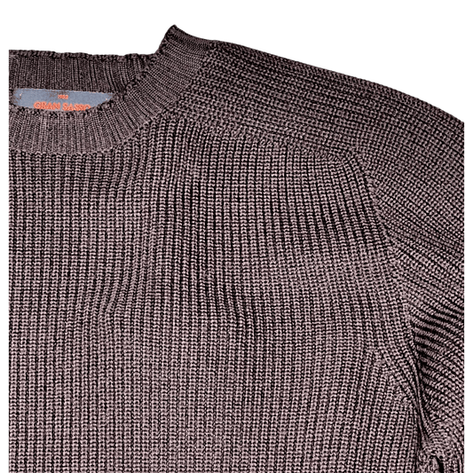 UNIT Hamburg - Gran Sasso, Rainwool Rundhalspullover, braun - Gran Sasso