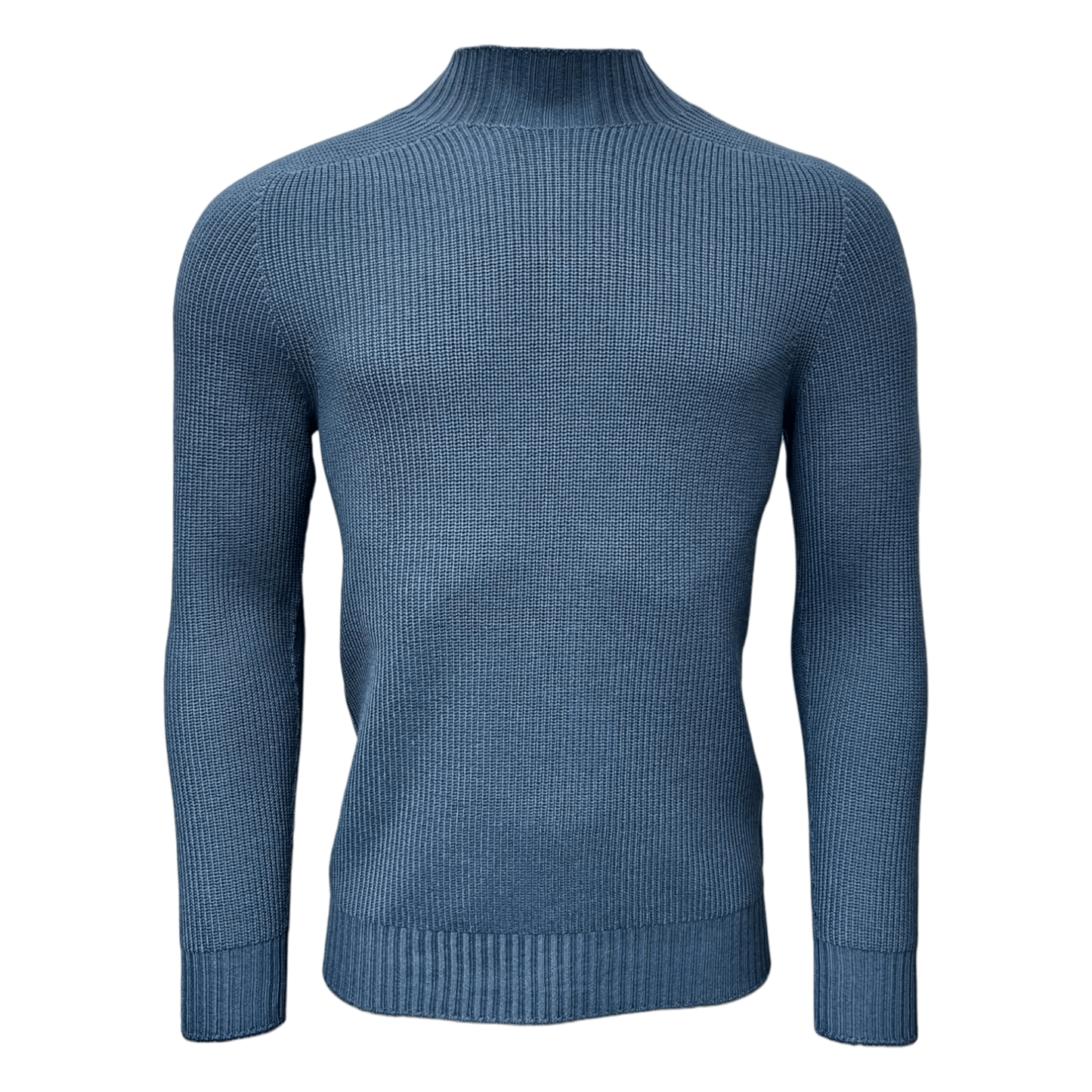 Gran Sasso, Rainwool, Steh - oder Turtleneck, denim bleu - UNIT Hamburg