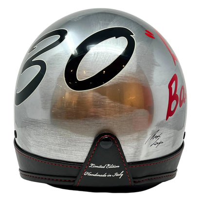 fahrradhelm gulf GULF Helm, new Jet Helm, Little Bastard, limited Edition, silber