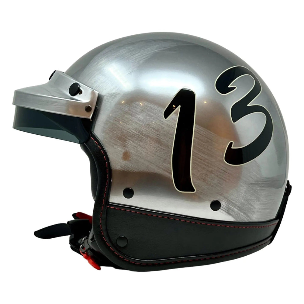 GULF Helm, new Jet Helm, Little Bastard, limited Edition, silber - UNIT Hamburg