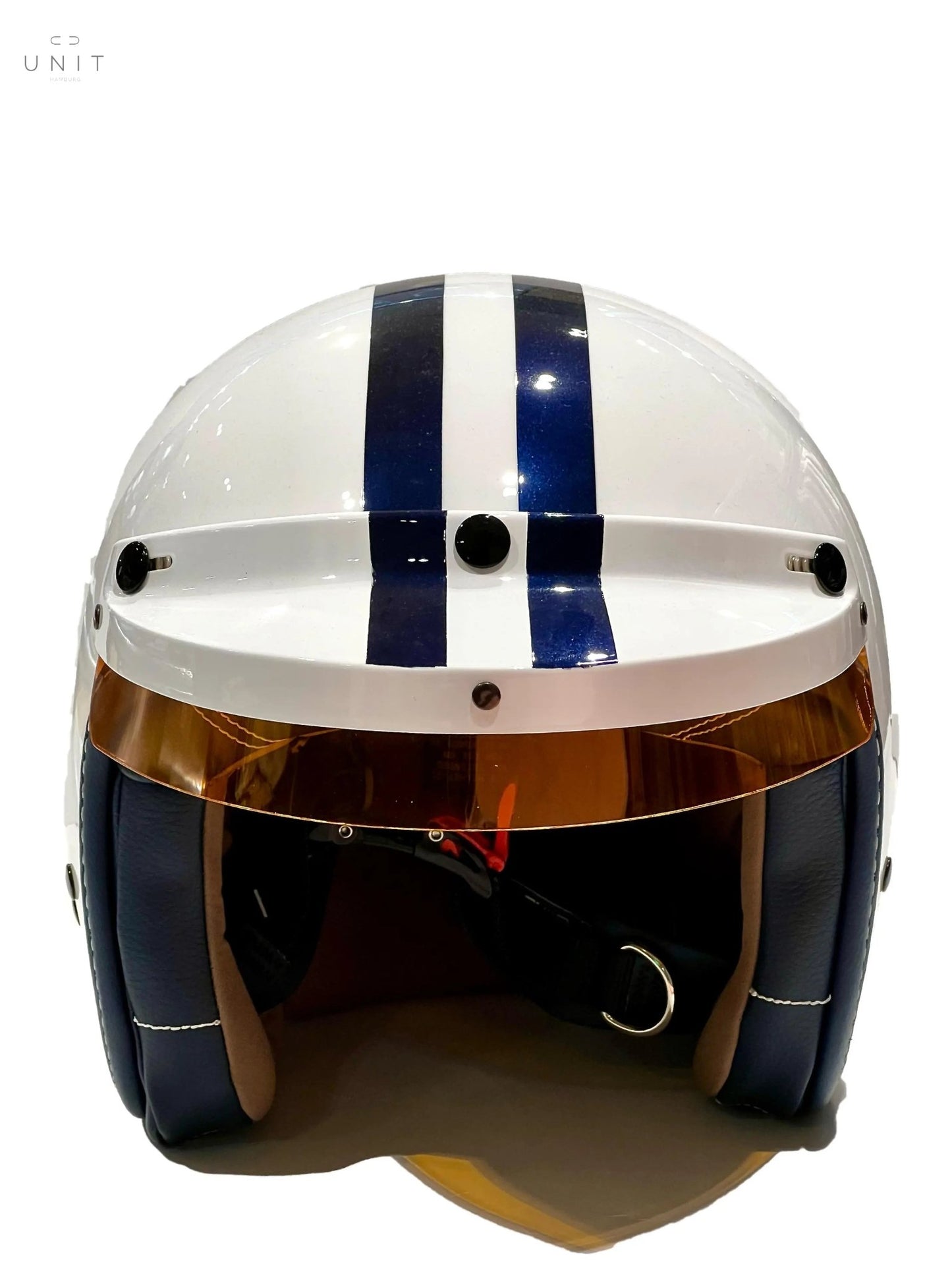 GULF Motorradhelm, Moss Peak No. 7 weiss - UNIT Hamburg