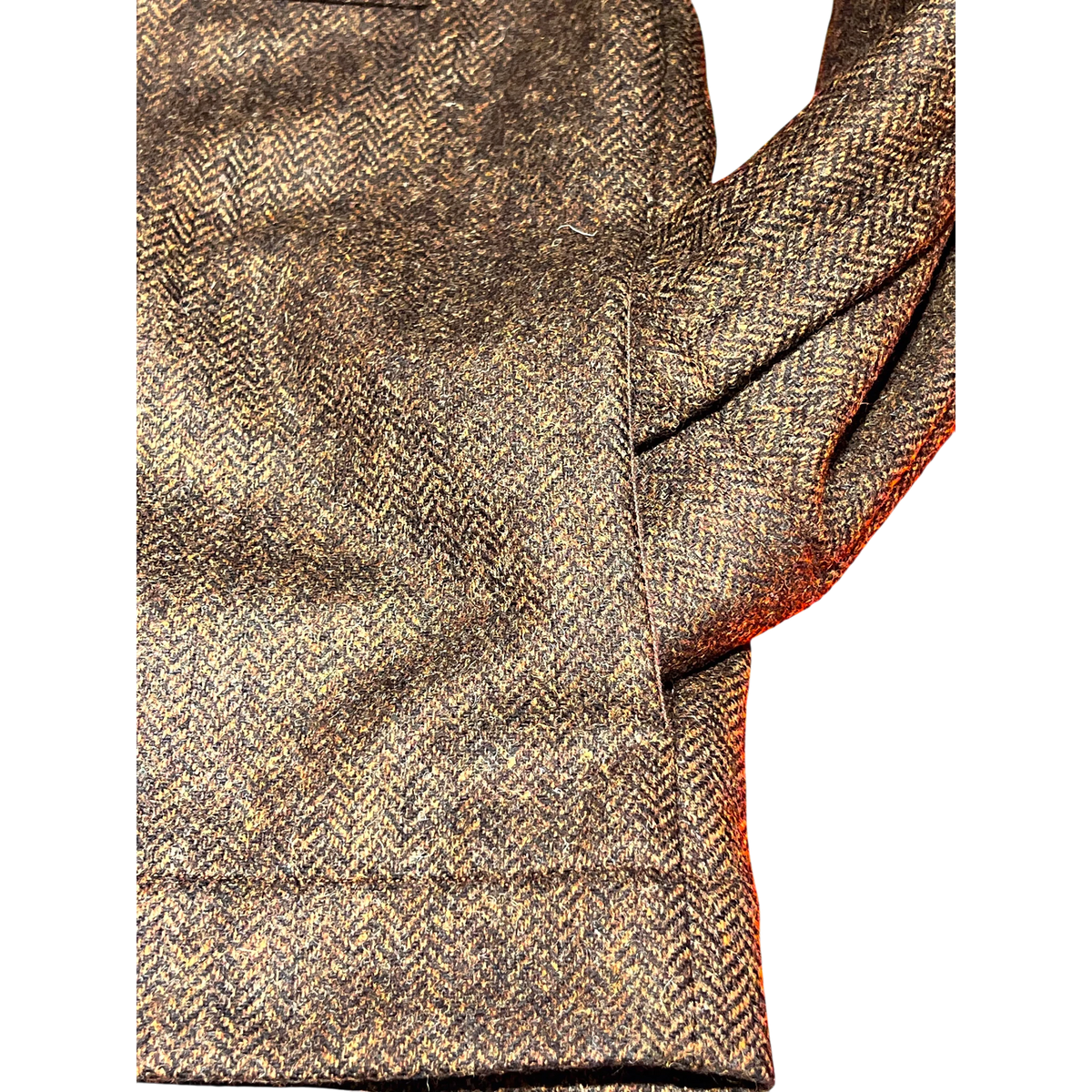 Xacus 169ML 31441 Unfold Harringbone Wool Overshirt, schwarzbraun