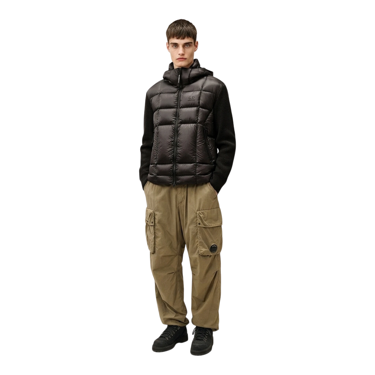 C.P. Company, D.D. Shell Merino Goggle Jacket, schwarz