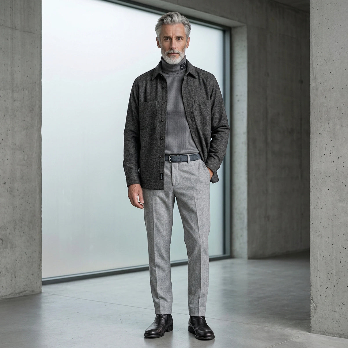 Xacus 169ML 31440 Unfold Wool Overshirt
