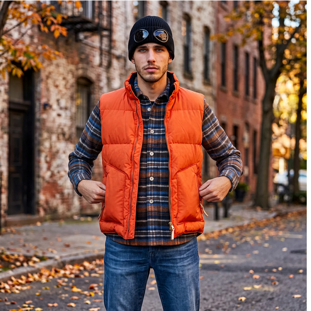 Manifattura Ceccarelli Daunenweste Avio, orange