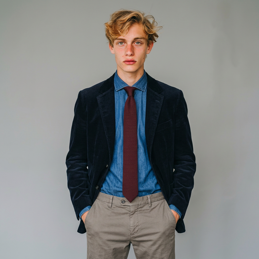 Sunspel Corduroy Blazer Navy | UNIT Hamburg