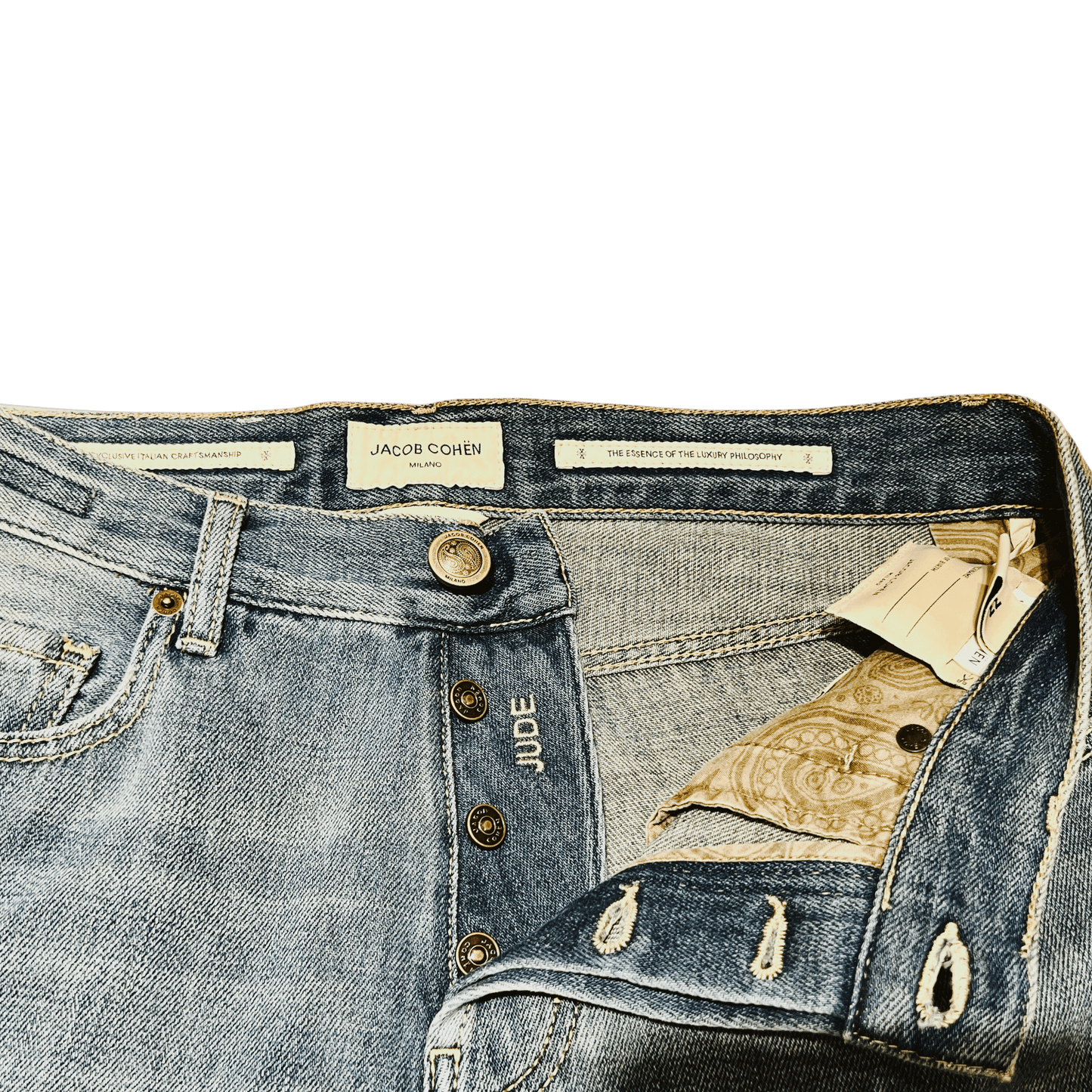 UNIT Hamburg - Jacob Cohën JUDE Mid Blue - 微かなダーティーウォッシュ、ミッドブルー - ヤコブ・コーエン