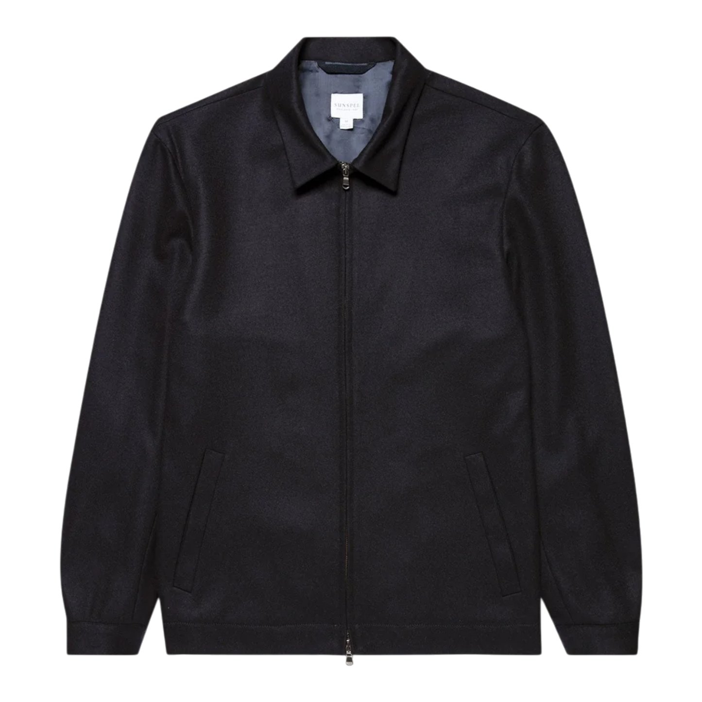 Sunspel MJAC7200 Boiled Wool Zip Harrington Jacket
