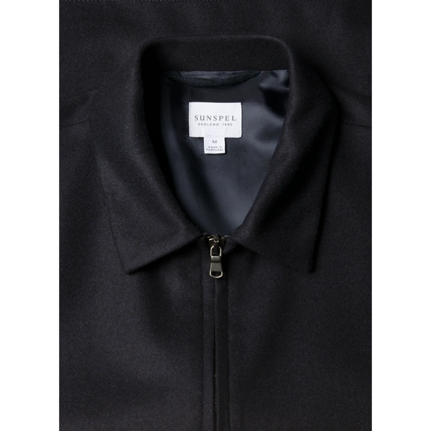 Sunspel MJAC7200 Boiled Wool Zip Harrington Jacket