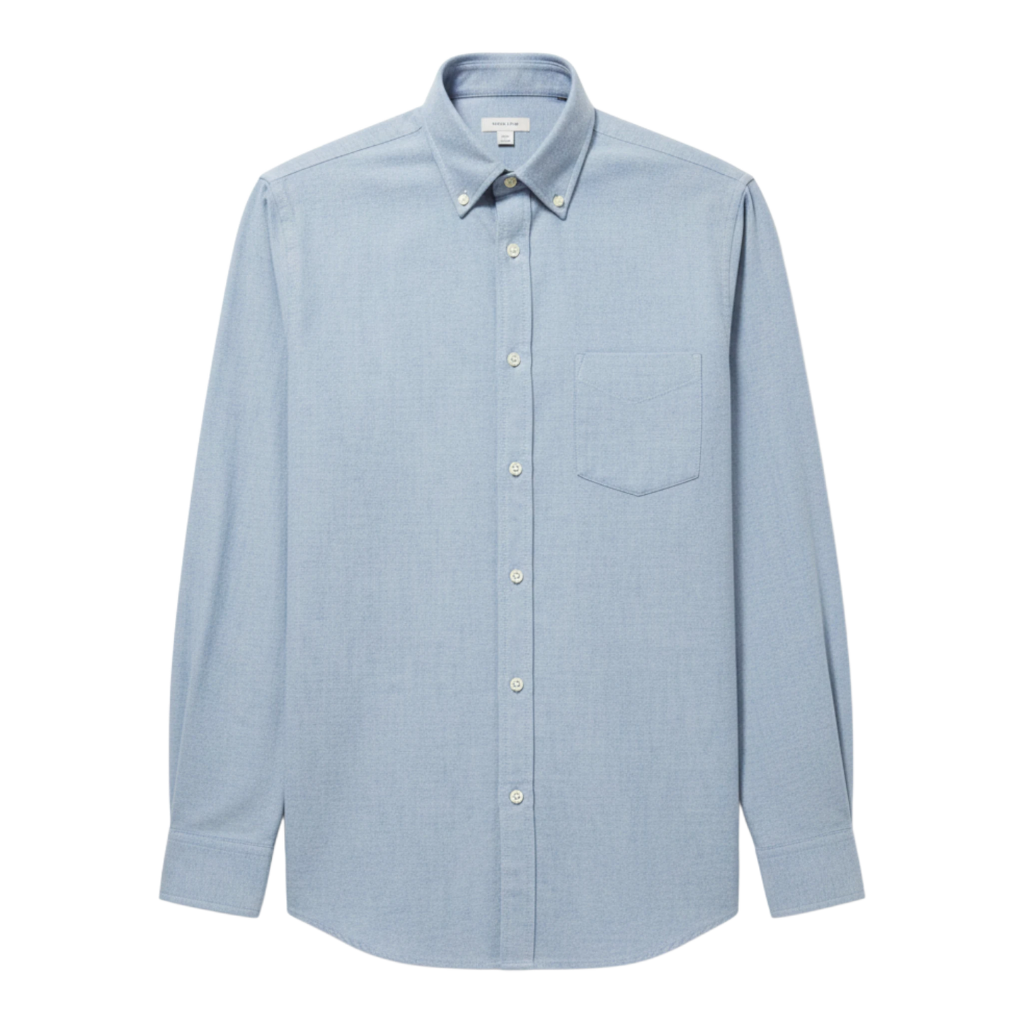 Sunspel Flanellhemd aus Baumwolle mit Button-Down, bleu