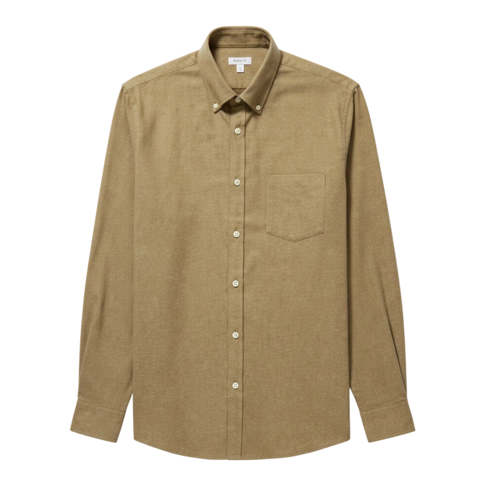 Chemise en flanelle de coton brossé Sunspel MSHT2131
