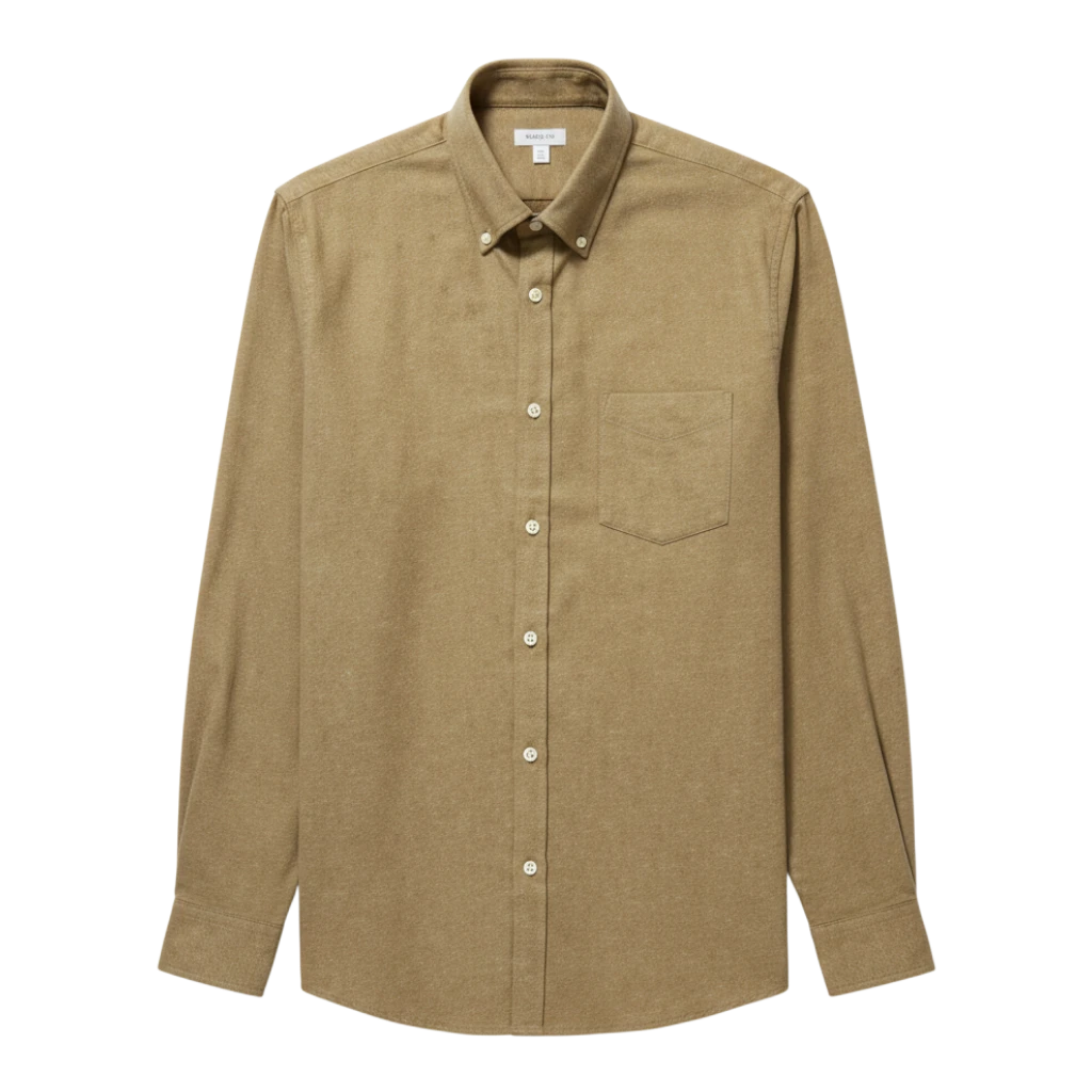 Chemise en flanelle de coton brossé Sunspel MSHT2131