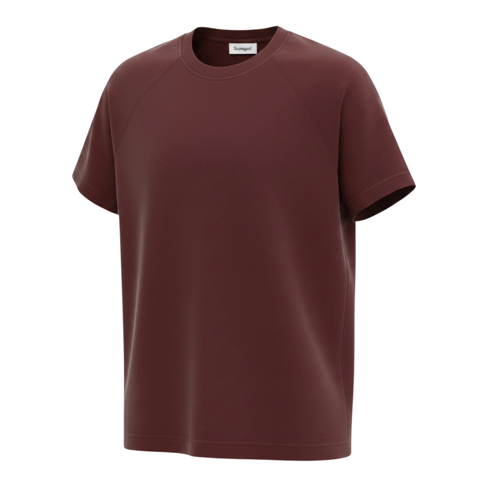 Sunspel schweres Supima T-Shirt rotbraun
