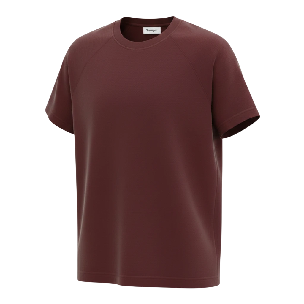 Sunspel schweres Supima T-Shirt rotbraun