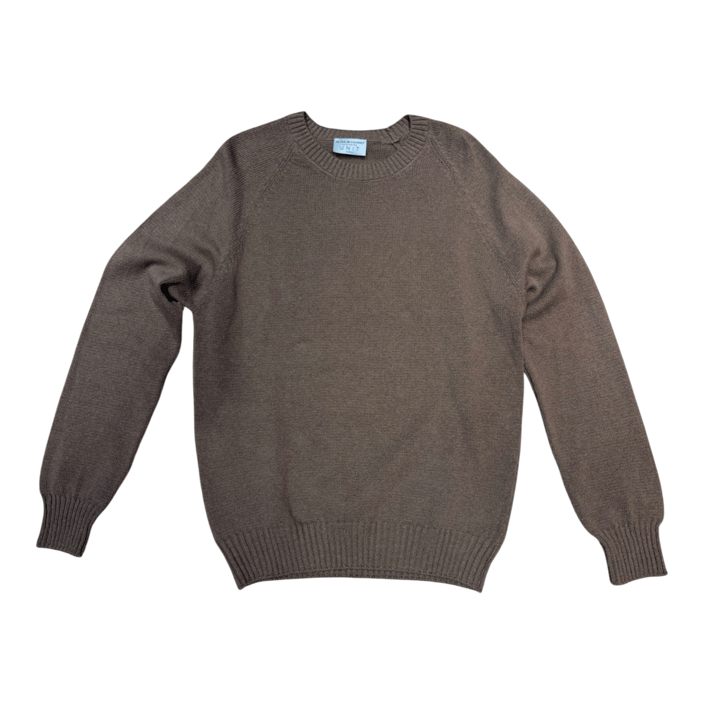 UNIT Hamburg - Never Laundry, Baumwolle/Cashmere, Raglan, Obsidianbraun, - Never Laundry