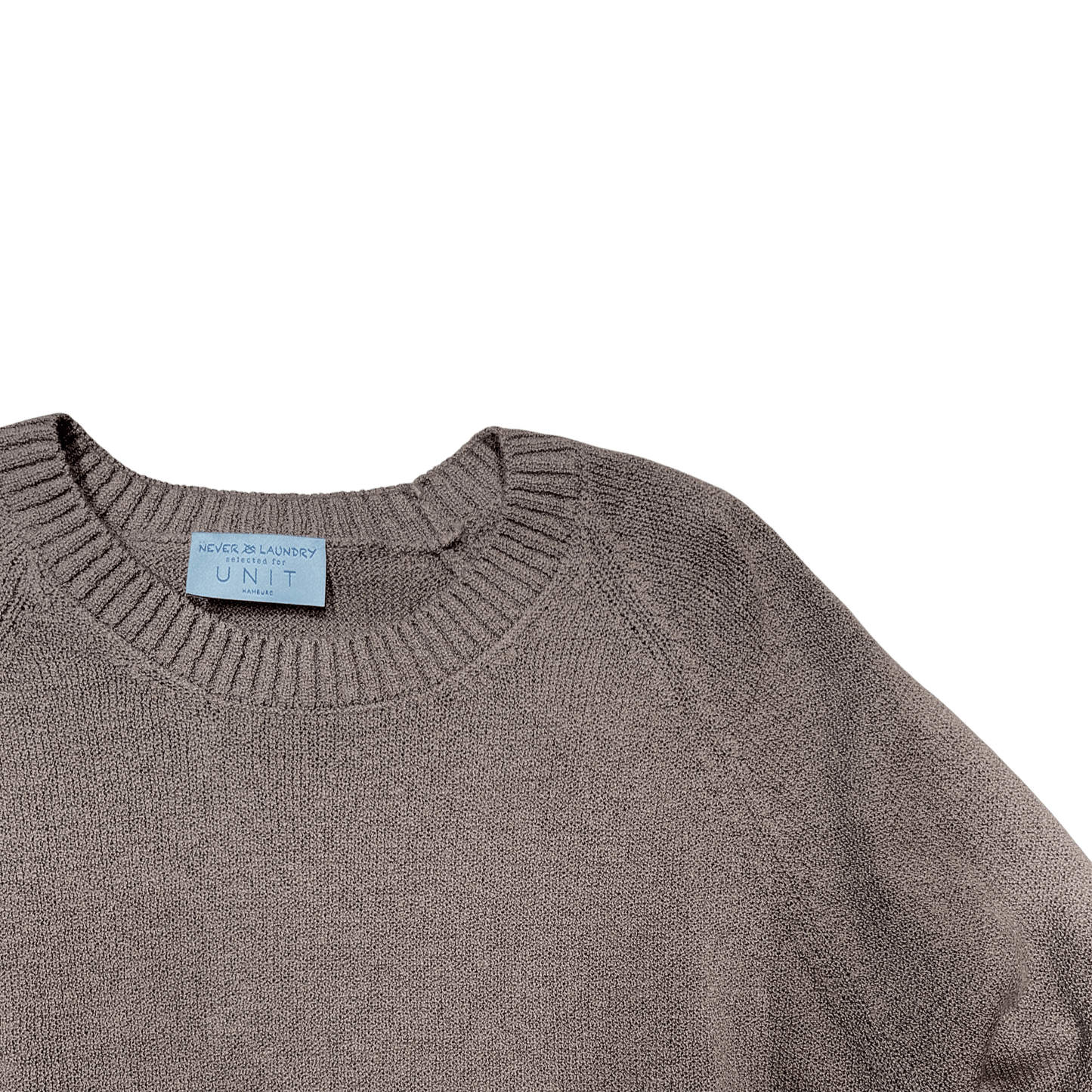 UNIT Hamburg - Never Laundry, Baumwolle/Cashmere, Raglan, Obsidianbraun, - Never Laundry