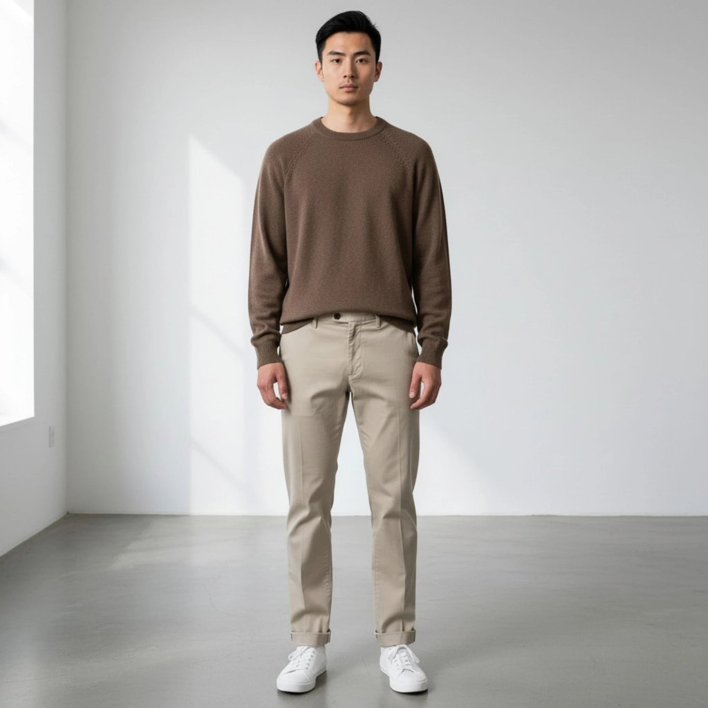 UNIT Hamburg - Never Laundry, Baumwolle/Cashmere, Raglan, Obsidianbraun, - Never Laundry