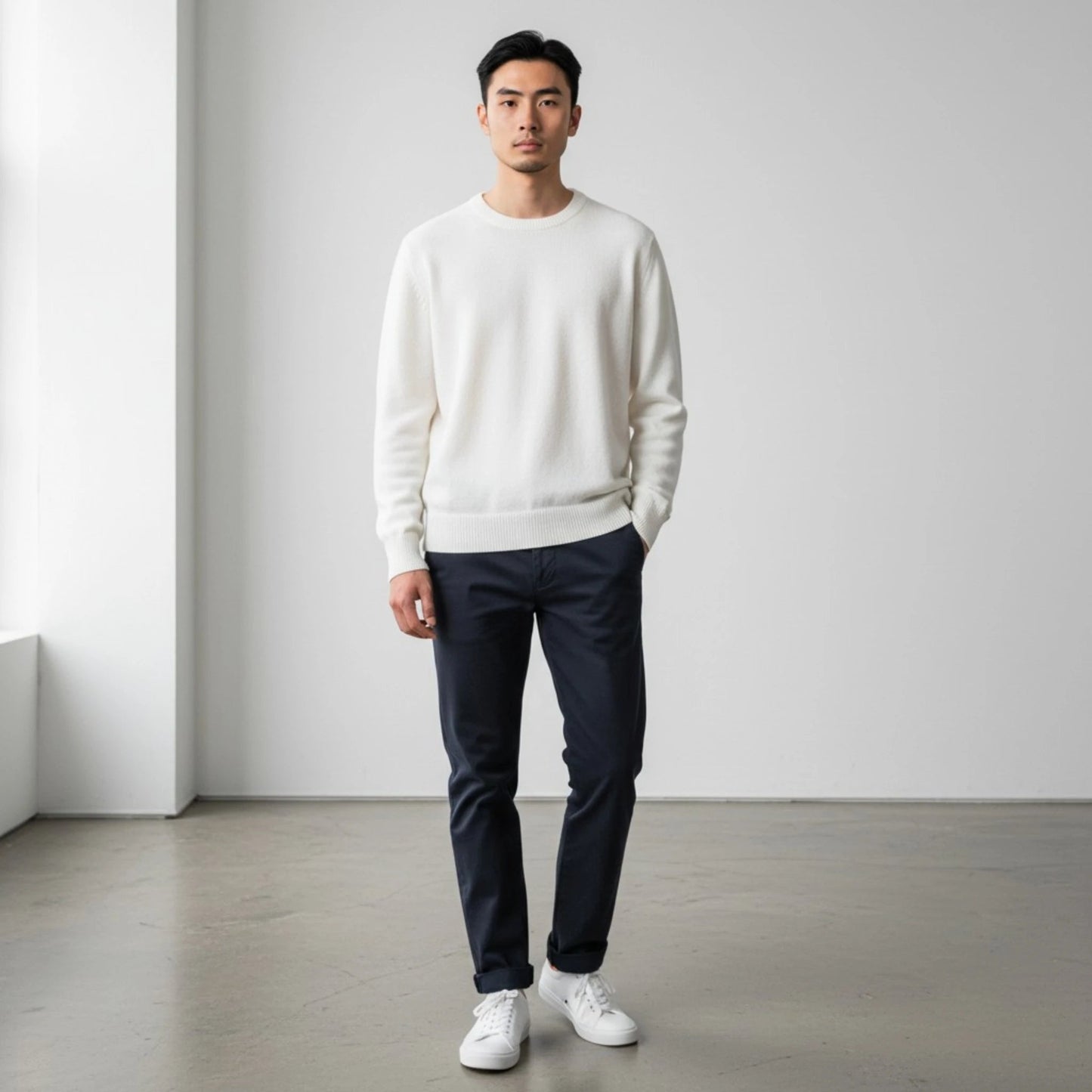 UNIT Hamburg - Never Laundry, Baumwolle/Cashmere Raglan, Wollweiß - Never Laundry
