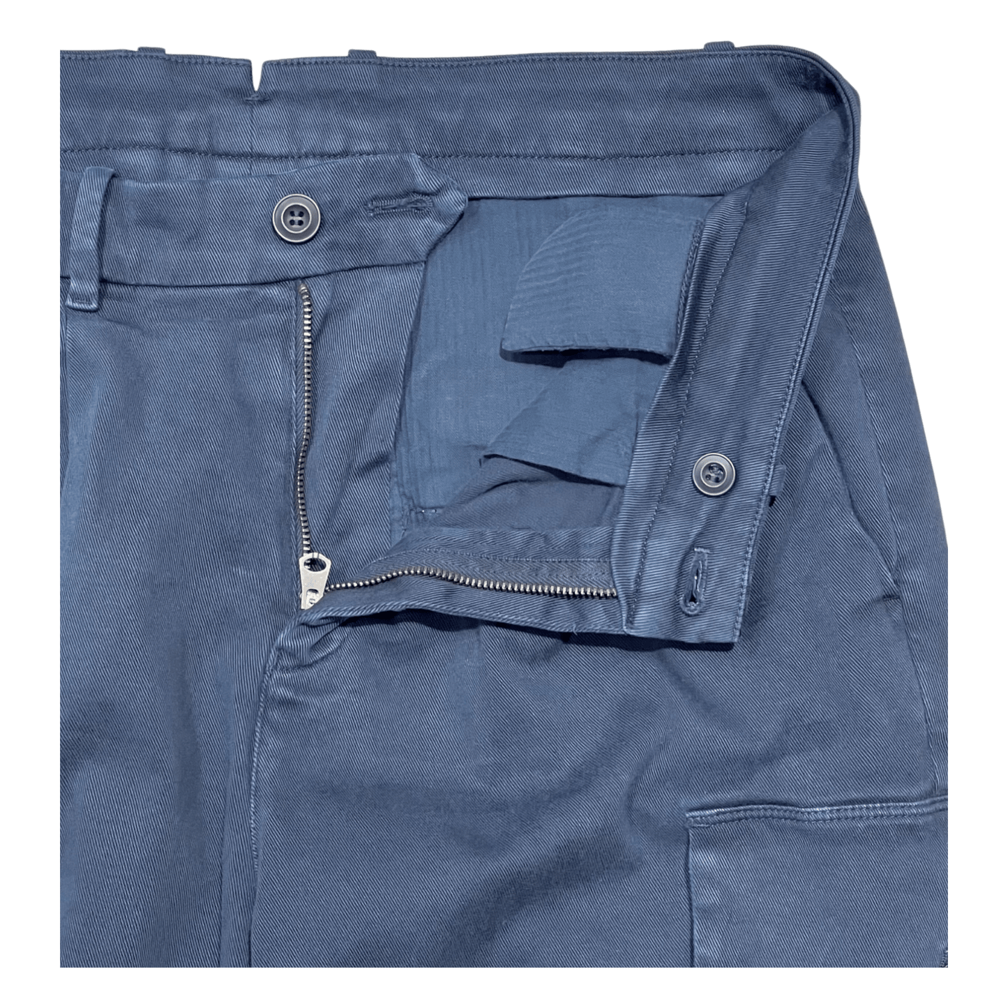 UNIT Hamburg - Never Laundry, Cargohose, Milano Blau - Never Laundry