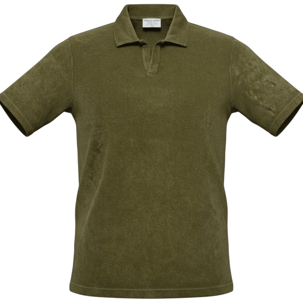 UNIT Hamburg - Never Laundry, Frottee - Polo Oliv – 100% Baumwolle - Never Laundry