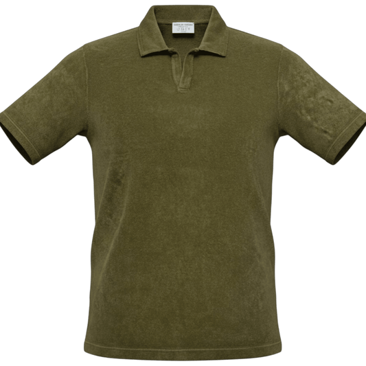 UNIT Hamburg - Never Laundry, Frottee - Polo Oliv – 100% Baumwolle - Never Laundry