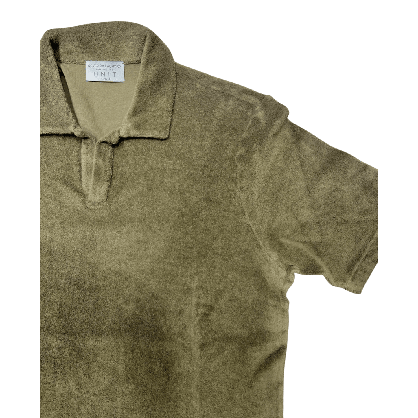 UNIT Hamburg - Never Laundry, Frottee - Polo Oliv – 100% Baumwolle - Never Laundry