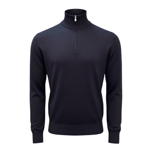 UNIT Hamburg - Never Laundry, Halfzip, Woll/Kaschmirmischung, navy - Never Laundry