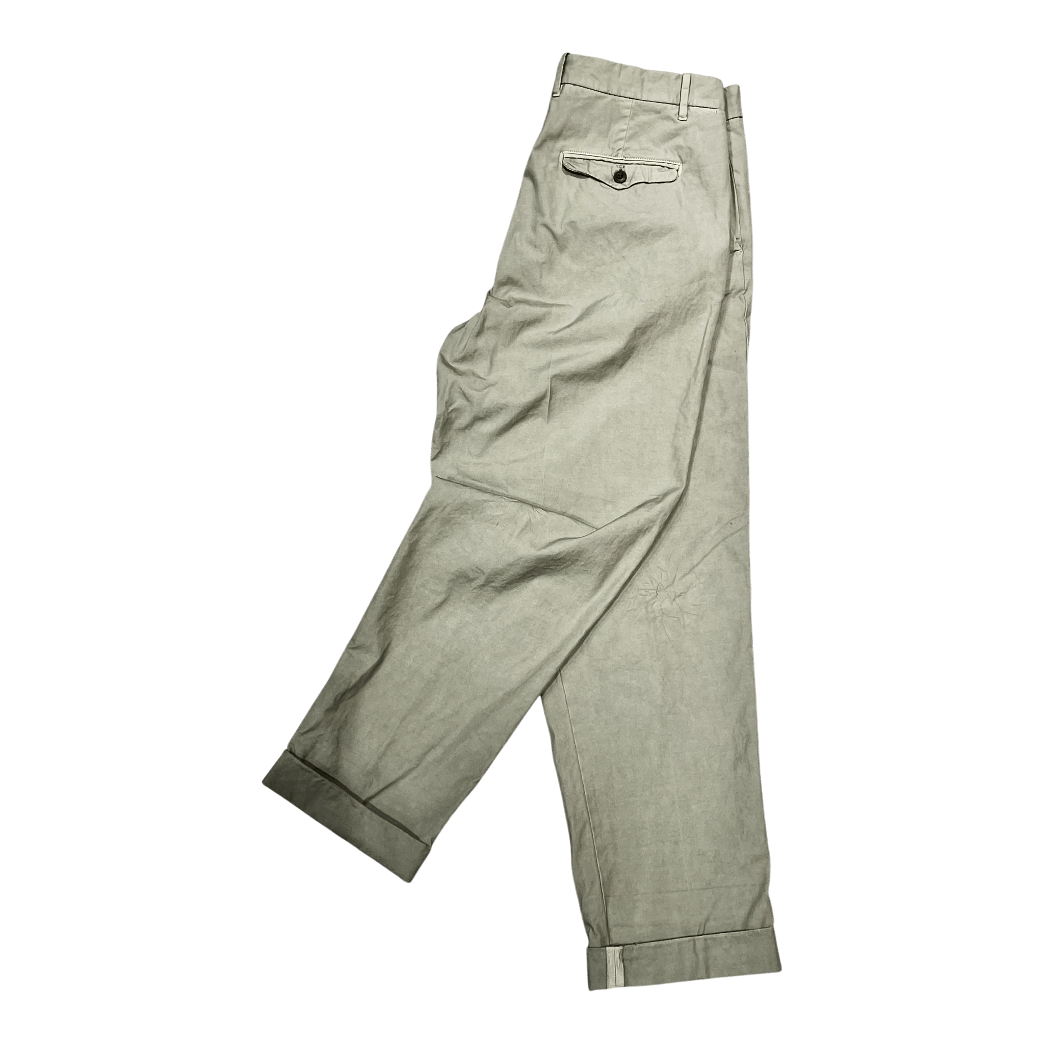 UNIT Hamburg - Never Laundry Il Pinces – Salbei Gabardine Hose, salbei - Never Laundry