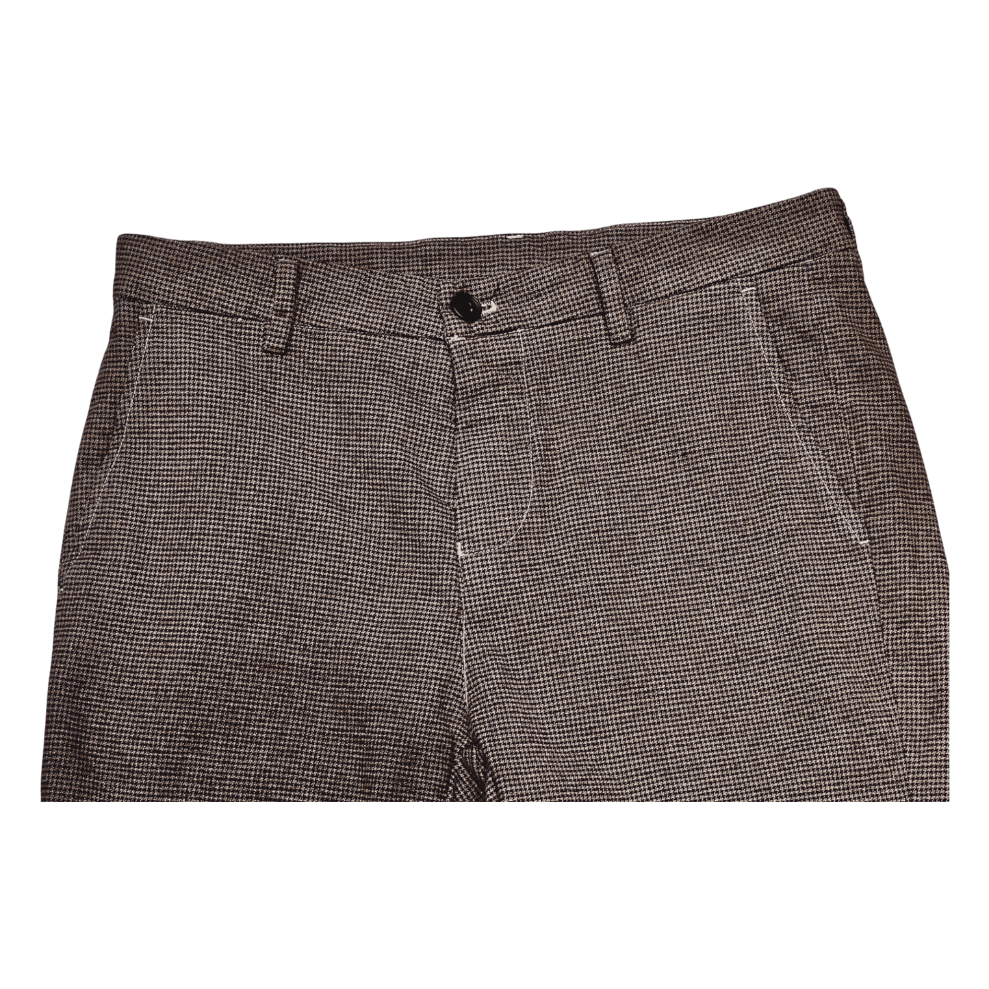 UNIT Hamburg - Never Laundry, karierte Baumwollhose, OSAKA checked, braun - Never Laundry