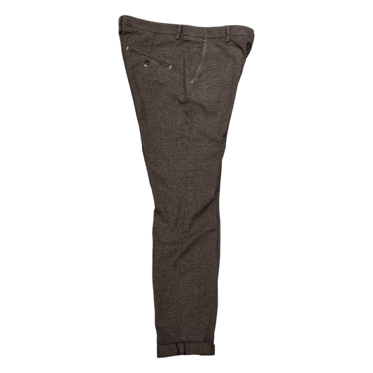 UNIT Hamburg - Never Laundry, karierte Baumwollhose, OSAKA checked, braun - Never Laundry
