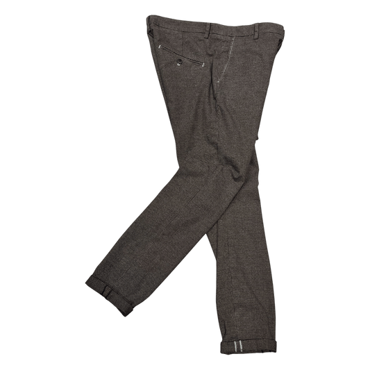 UNIT Hamburg - Never Laundry, karierte Baumwollhose, OSAKA checked, braun - Never Laundry
