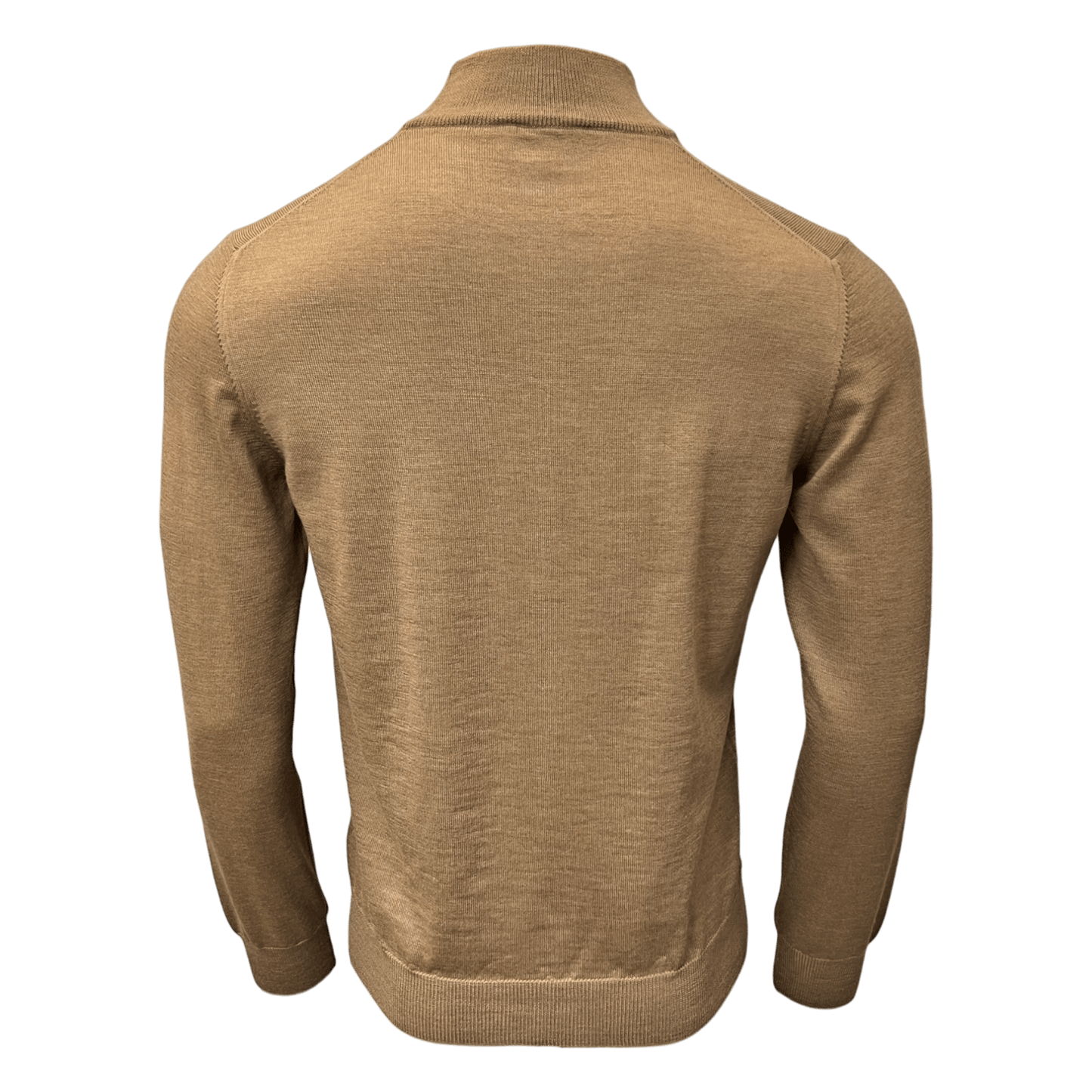 Never Laundry, Merino Stehkragen Pullover, camel - UNIT Hamburg