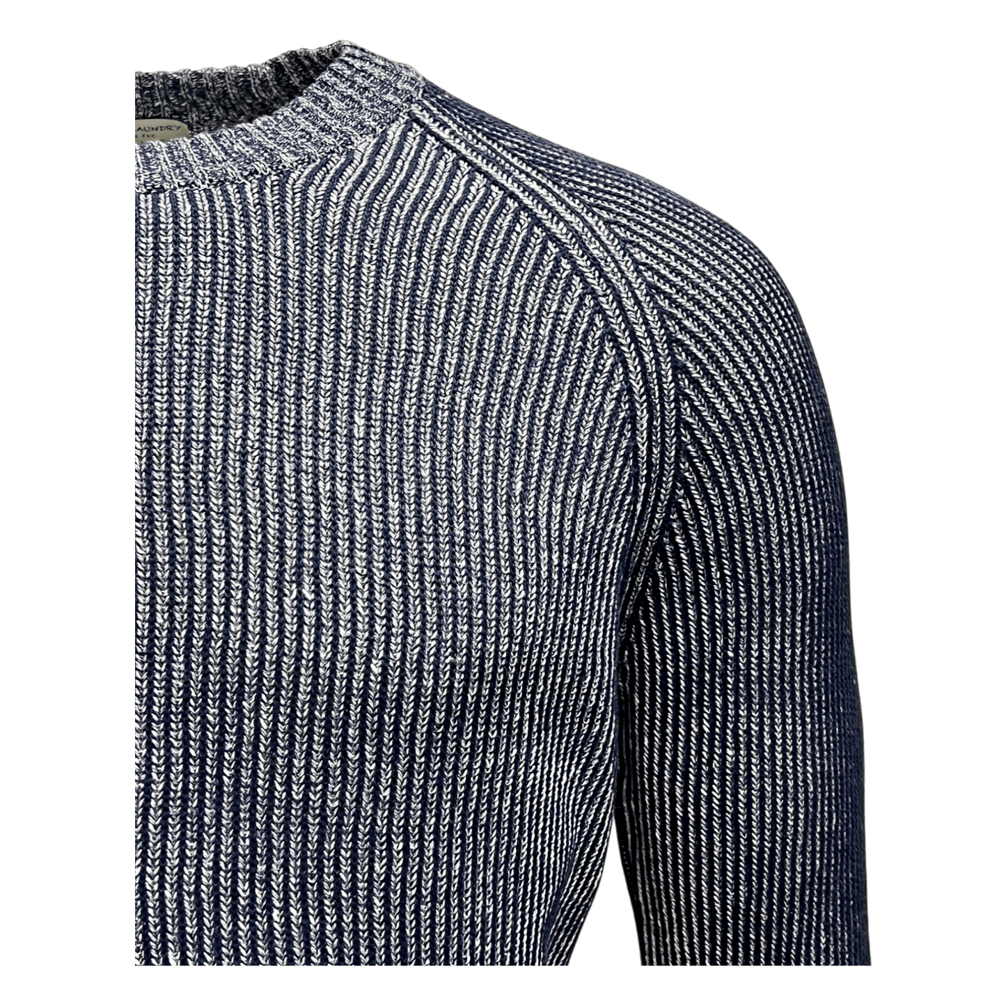 UNIT Hamburg - Never Laundry, Raglan Rippe, Leinen mit Baumwolle, blau - Never Laundry
