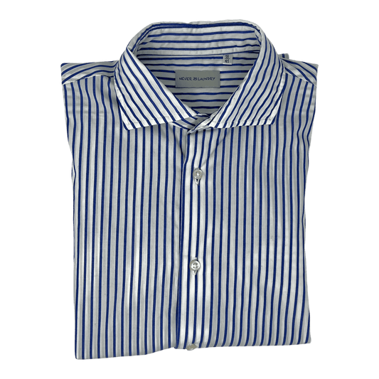 UNIT Hamburg - Never Laundry, Slim Fit, Baumwolle, dunkelblau - weiss gestreift - Never Laundry