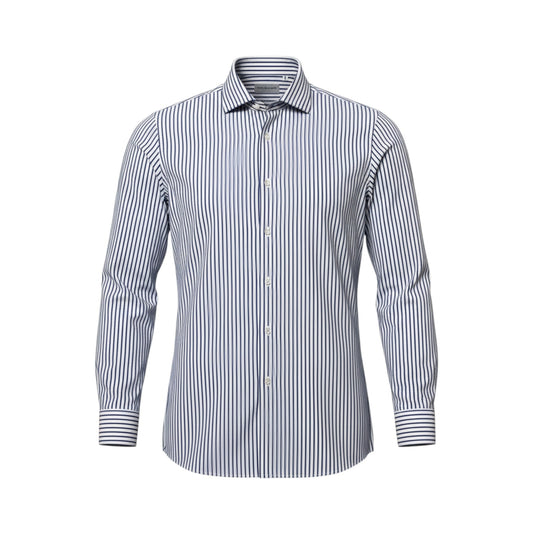 UNIT Hamburg - Never Laundry, Slim Fit, Baumwolle, dunkelblau - weiss gestreift - Never Laundry